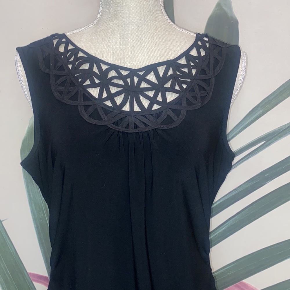 WHBM Lattice Neck Solid Tunic - Picture 4 of 8
